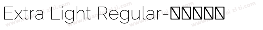 Extra Light Regular字体转换